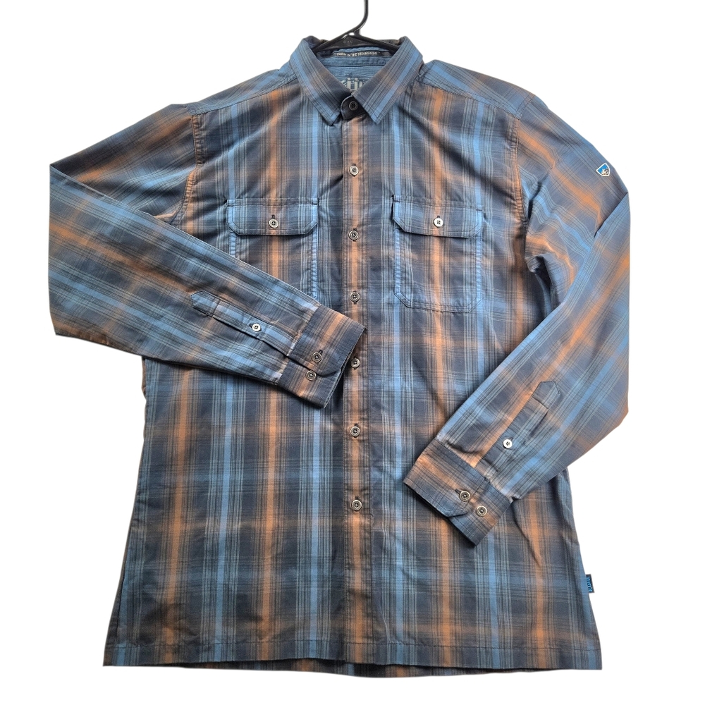 Kühl Response Check Plaid Long Sleeve Button-Up Shirt UPF 30+